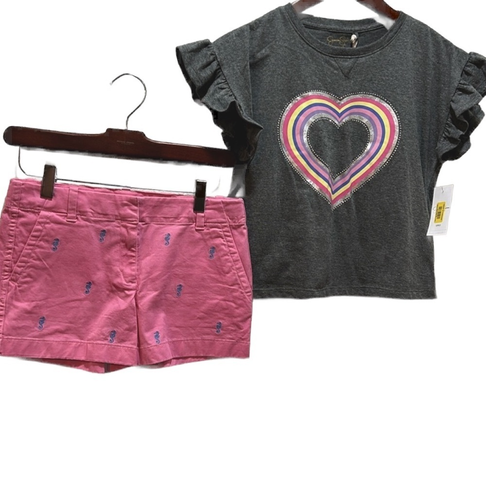 Vineyard vines & Jessica Simpson SET size L(12) GUC pink and gray